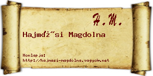Hajmási Magdolna névjegykártya