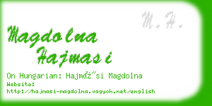 magdolna hajmasi business card